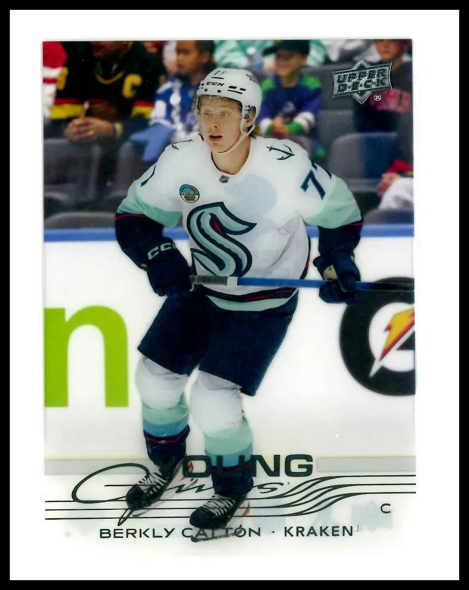 2025-26 Upper Deck Extended Series Clear Cut Young Guns Rookie Berkly Catton RC 