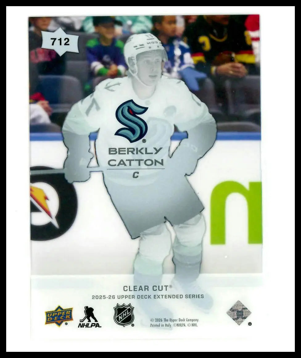2025-26 Upper Deck Extended Series Clear Cut Young Guns Rookie Berkly Catton RC 