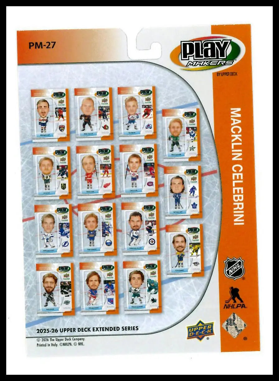 2025-26 Upper Deck Extended Series Playmakers Macklin Celebrini 