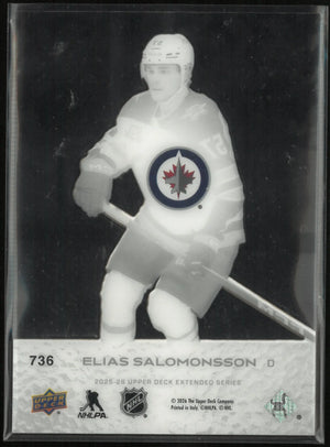 2025-26 Upper Deck Extended Series Young Guns Rookie Clear Cut Elias Salomonsson 