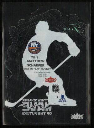 2025-26 Upper Deck Flair Wave of the Future Matthew Schaefer 