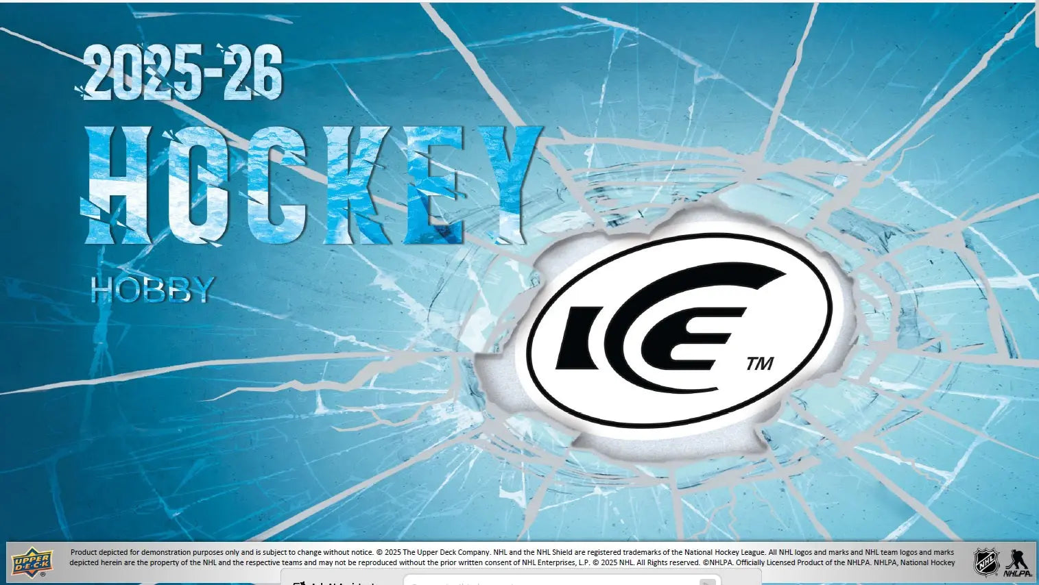 2025-26 Upper Deck Ice Hockey Hobby Box (Pre Order) 