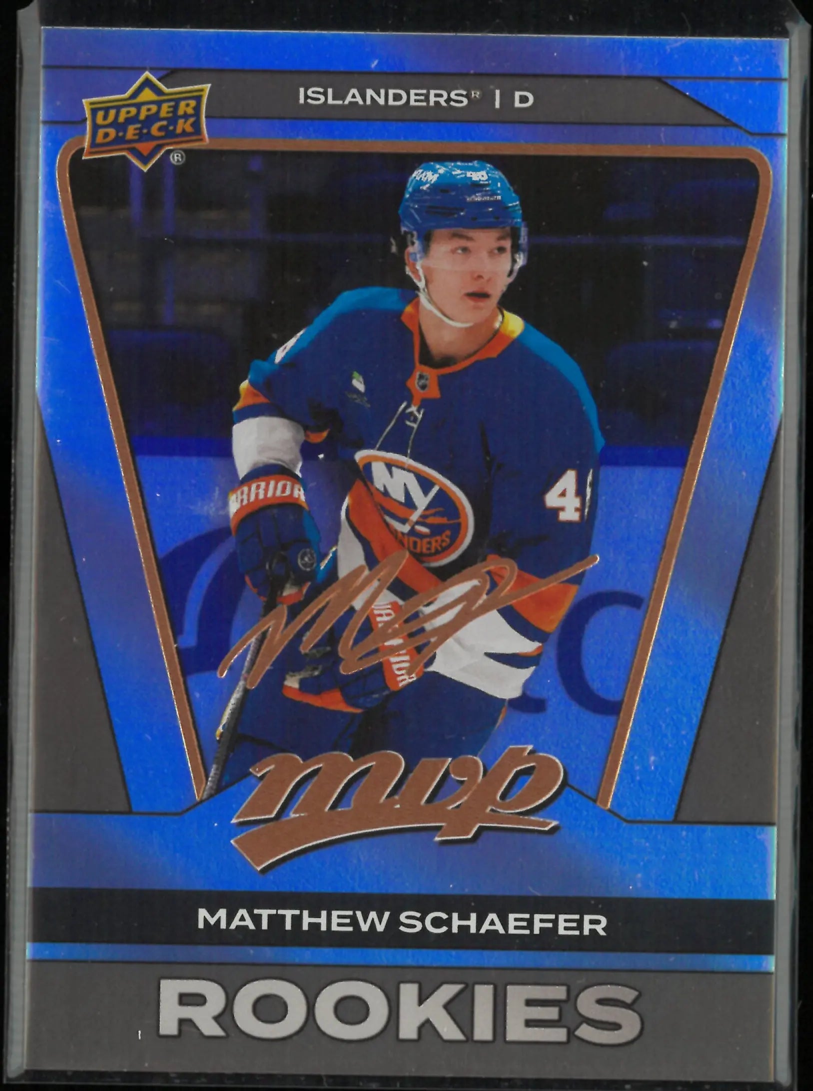2025-26 Upper Deck MVP Copper Script Rookie Matthew Schaefer RC 