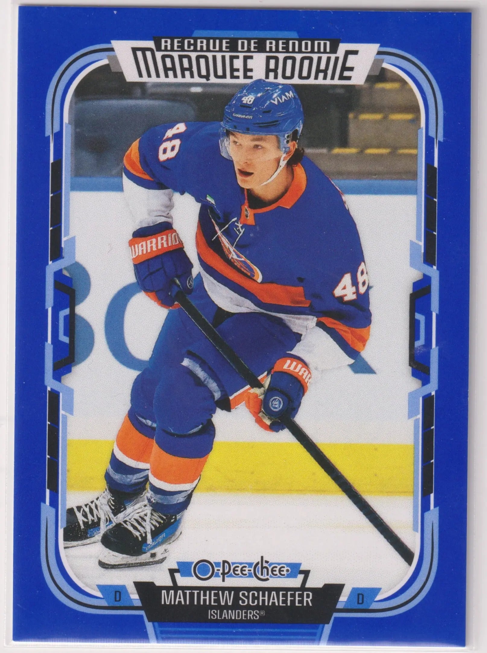 2025-26 Upper Deck O-Pee-Chee Marquee Rookie Matthew Schaefer Blue RC 