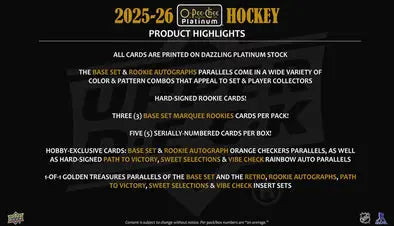 2025-26 Upper Deck O-Pee-Chee Platinum Hockey Hobby Box 