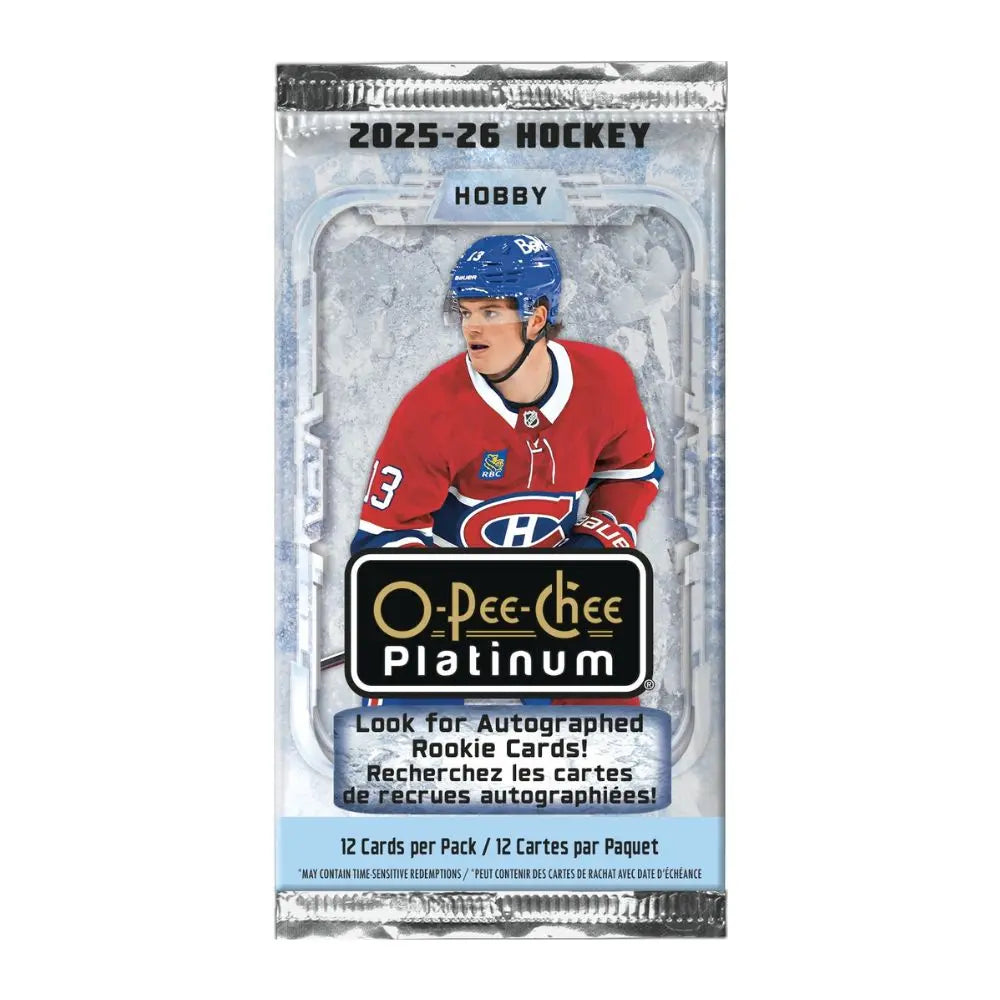 2025-26 Upper Deck O-Pee-Chee Platinum Hockey Hobby Single Pack Sales 