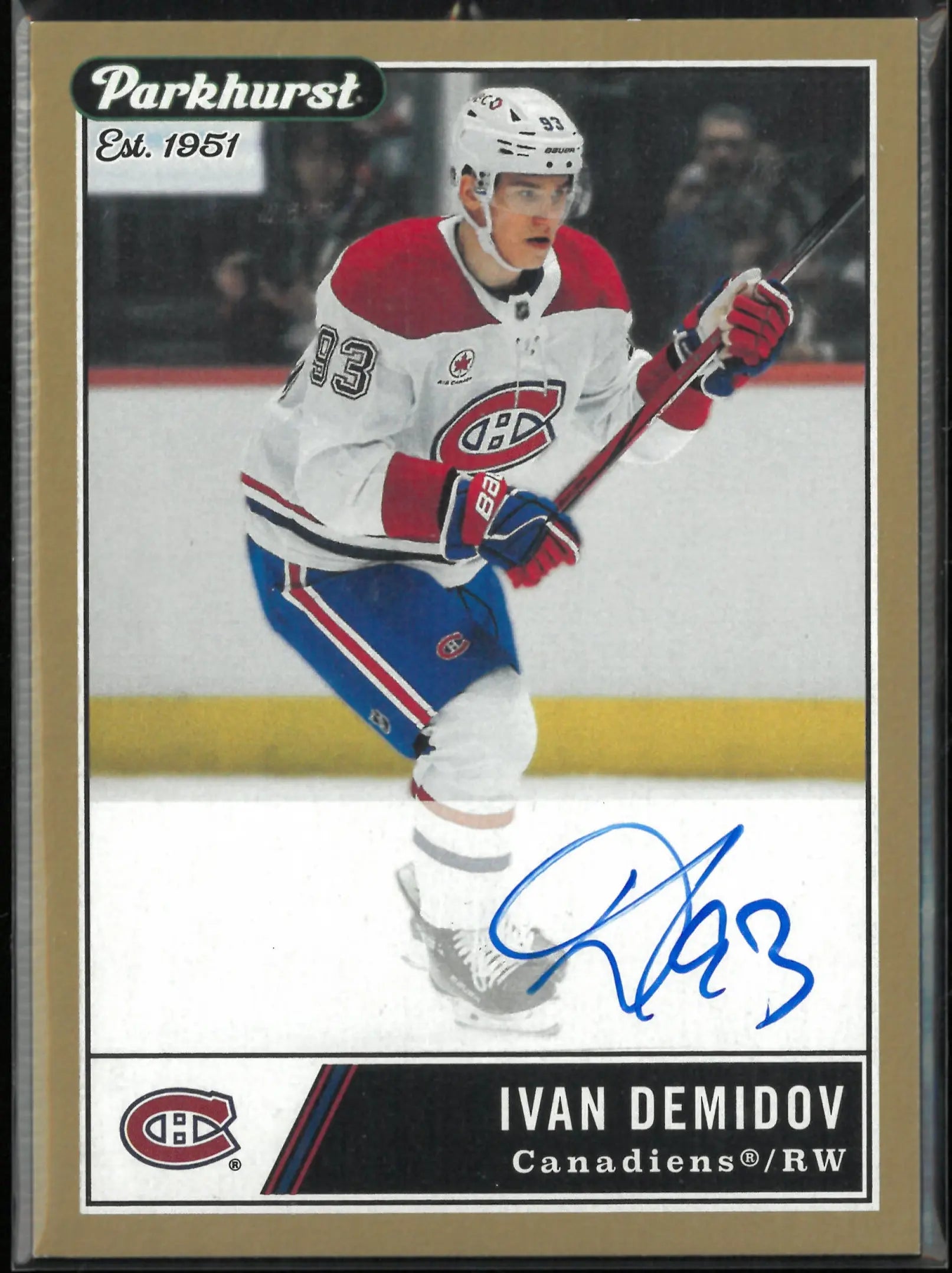2025-26 Upper Deck Parkhurst Hockey EST. 1951 Rookie Auto Ivan Demidov 