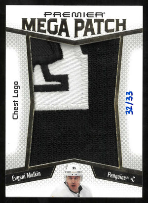 2025-26 Upper Deck Premier Mega Patch Chest Logo Evgeni Malkin /33 