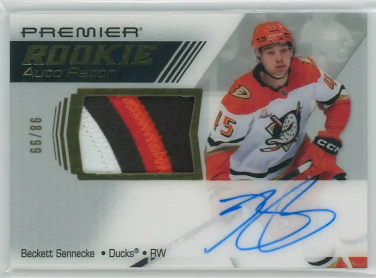 2025-26 Upper Deck Premier Rookie Patch Autograph Beckett Sennecke Auto /86 