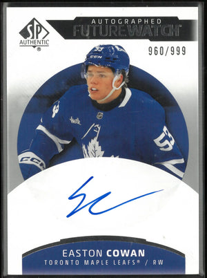 2025-26 Upper Deck SP Authentic Future Watch Rookie Autograph Easton Cowan/99 RC 