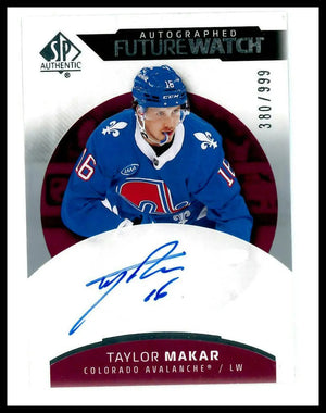 2025-26 Upper Deck SP Authentic Future Watch Rookie Autograph Taylor Makar /999 