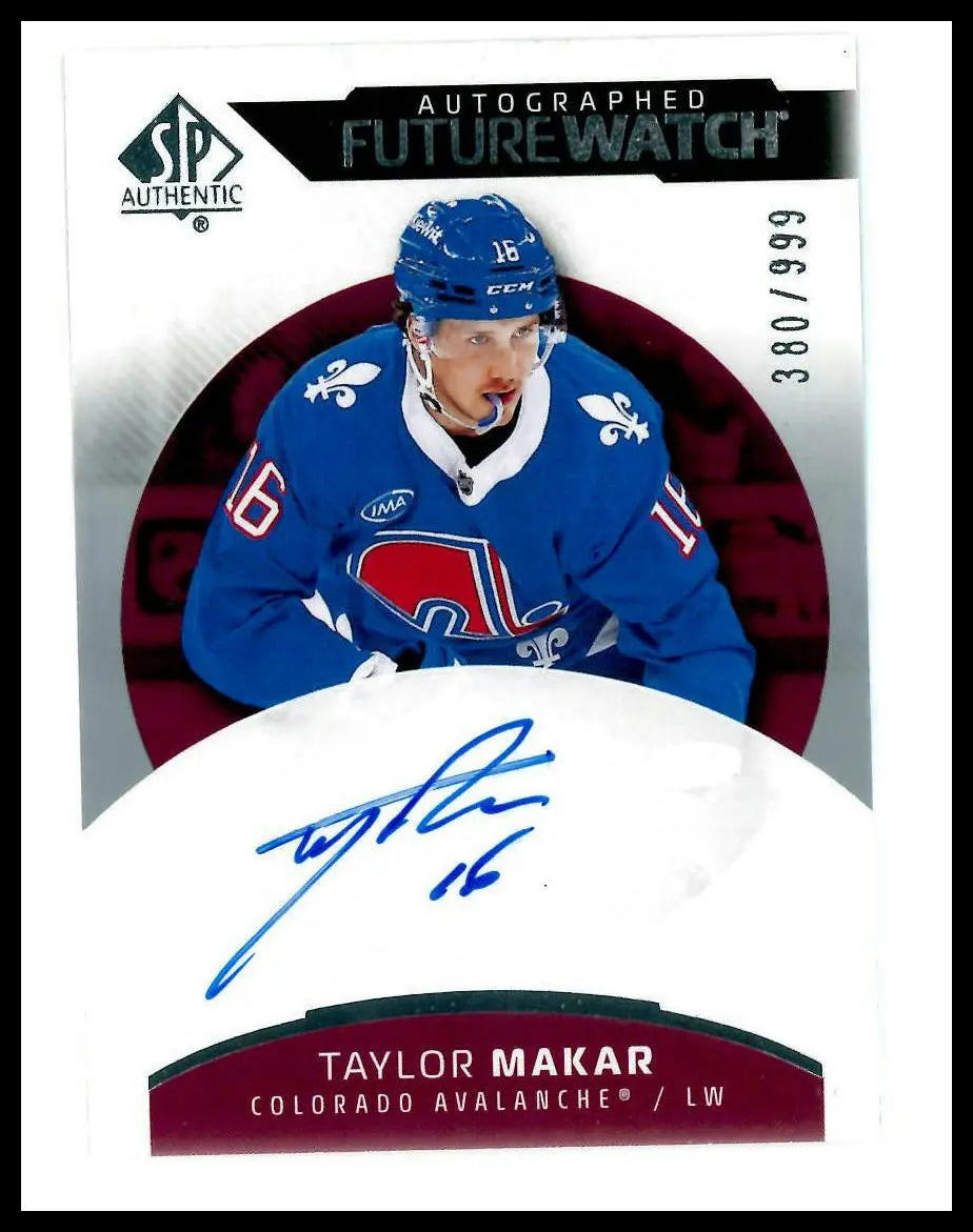 2025-26 Upper Deck SP Authentic Future Watch Rookie Autograph Taylor Makar /999 