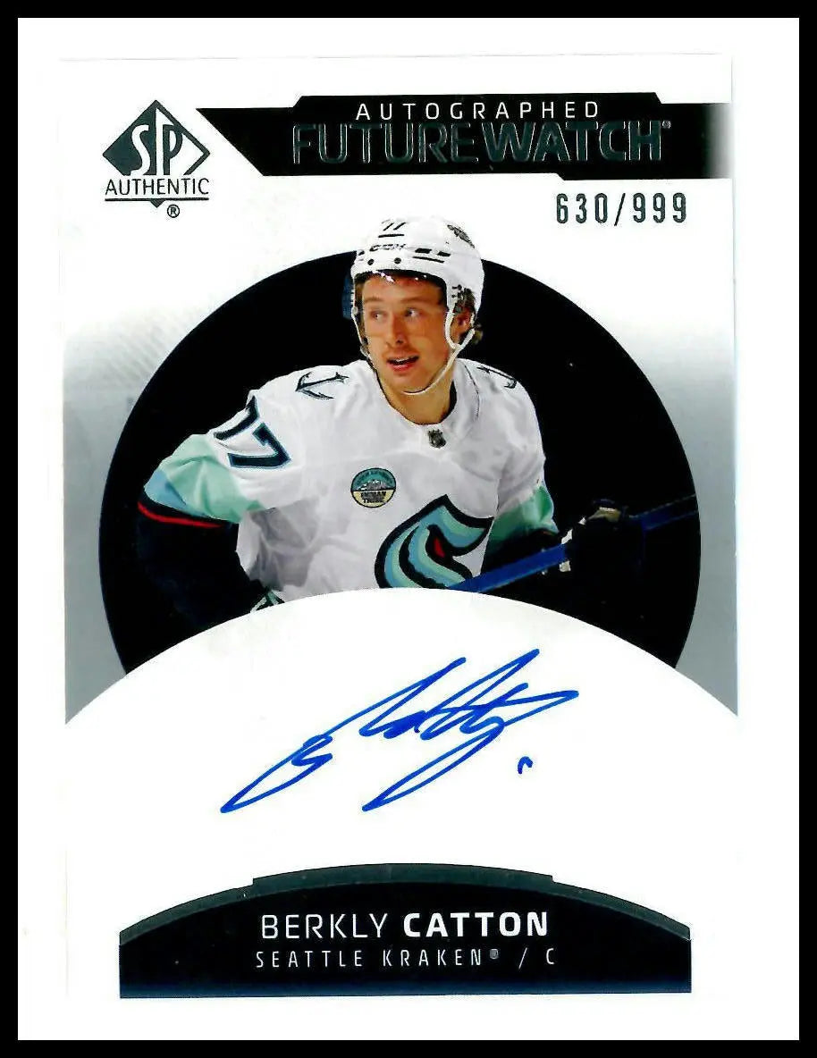 2025-26 Upper Deck SP Authentic Future Watch Rookie AutographBerkly Catton /999 