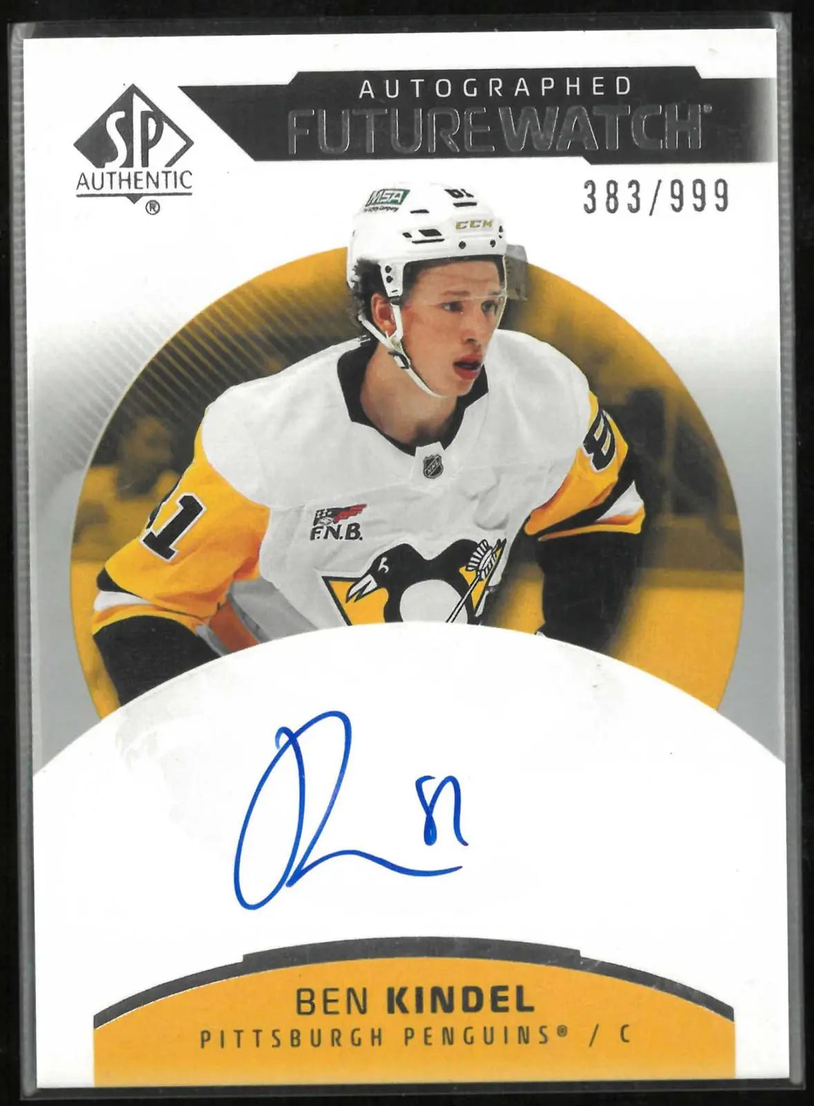 2025-26 Upper Deck SP Authentic Rookie Autograph Ben Kindel RC Auto /999 
