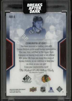 2025-26 Upper Deck SP Game Used NHL Masters Connor Bedard /98 