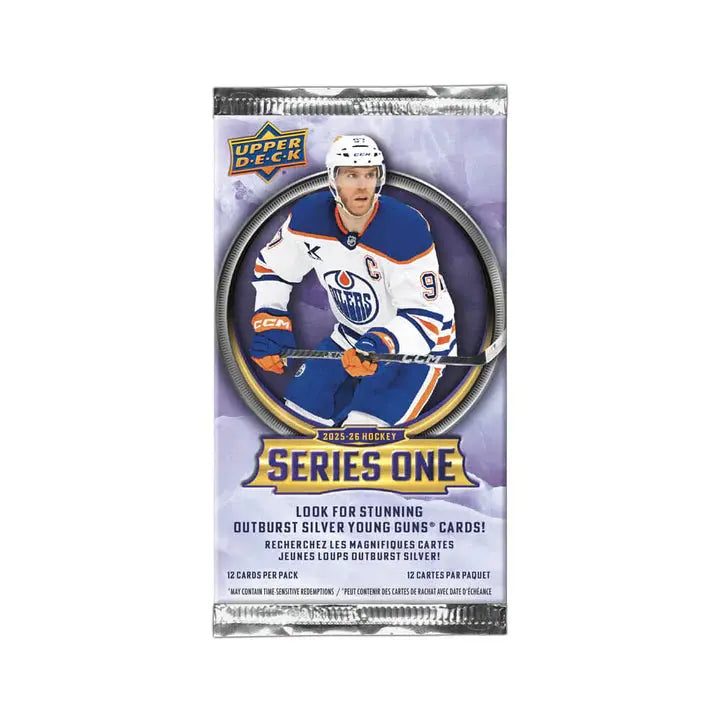 2025-26 Upper Deck Series 1 Hockey Hobby Pack (Single Pack Sales) 