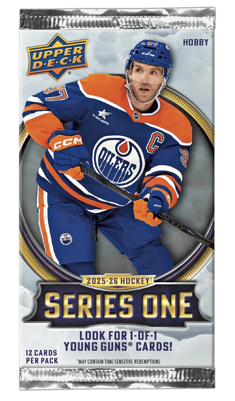 2025-26 Upper Deck Series 1 Hockey Hobby Pack (Single Pack Sales) 
