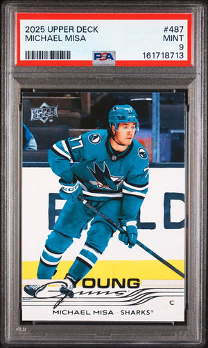 2025-26 Upper Deck Series 2 Hockey Rookie Young Guns Michael Misa RC PSA 9 