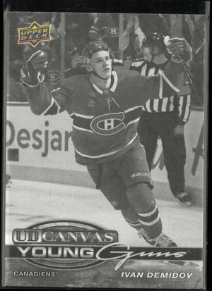 2025-26 Upper Deck Series 2 UD Canvas Young Guns Ivan Demidov Black & White 