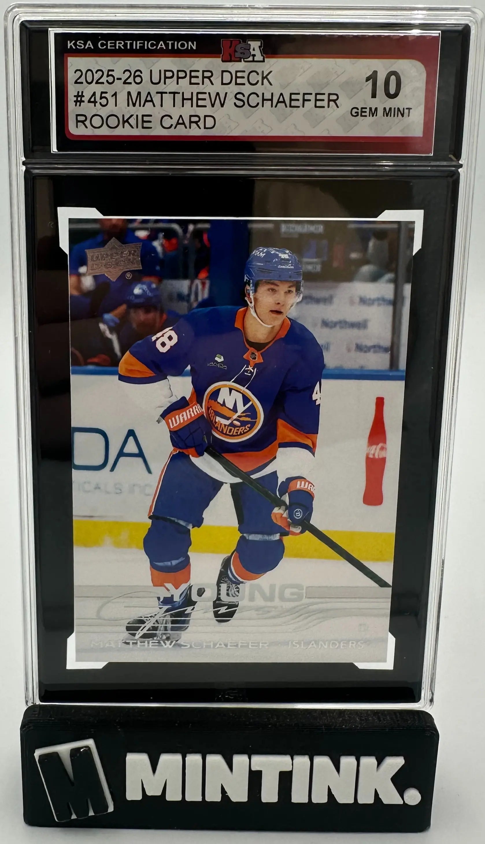 2025-26 Upper Deck Series 2 Young Guns Rookie Matthew Schaefer RC KSA10 