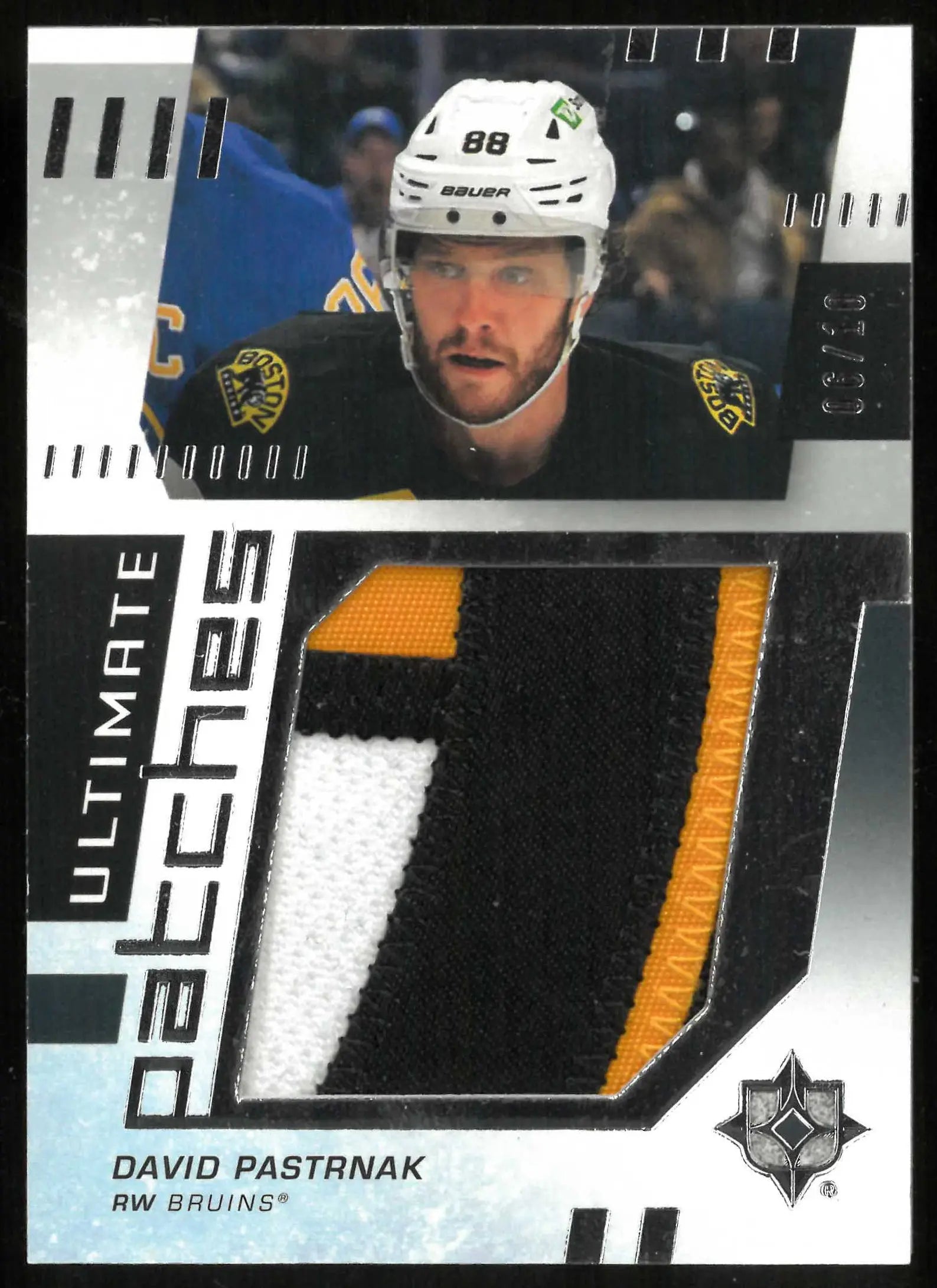 2025-26 Upper Deck Ultimate Collection David Pastrnak Ultimate Patches #/10 