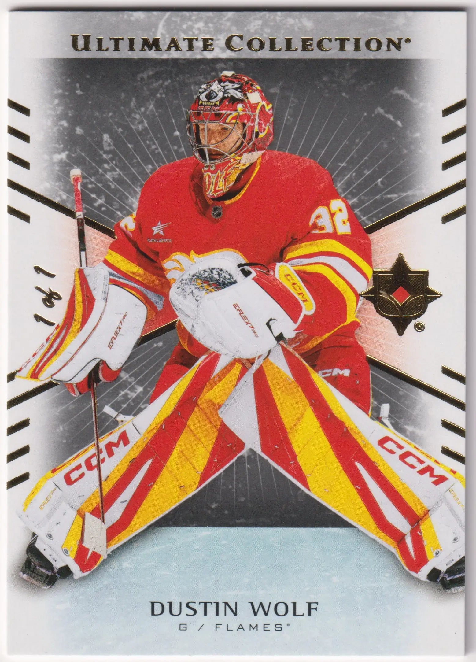 2025-26 Upper Deck Ultimate Collection Dustin Wolf Black 1 of 1 