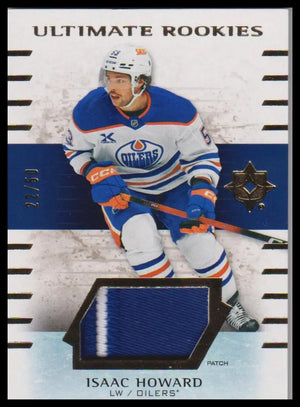 2025-26 Upper Deck Ultimate Collection Isaac Howard Ultimate Rookies Patch #/50 