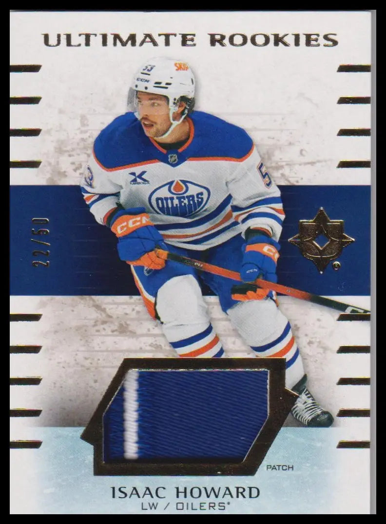 2025-26 Upper Deck Ultimate Collection Isaac Howard Ultimate Rookies Patch #/50 