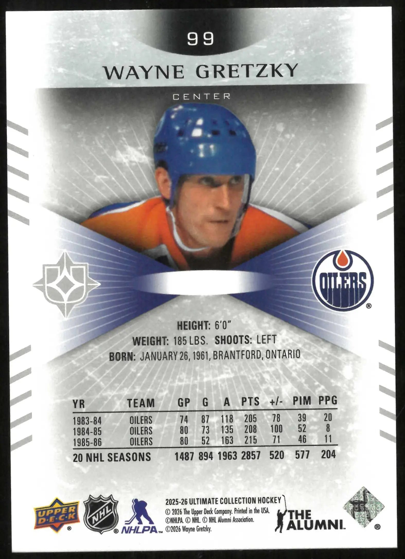 2025-26 Upper Deck Ultimate Collection #99 Wayne Gretzky #/149 