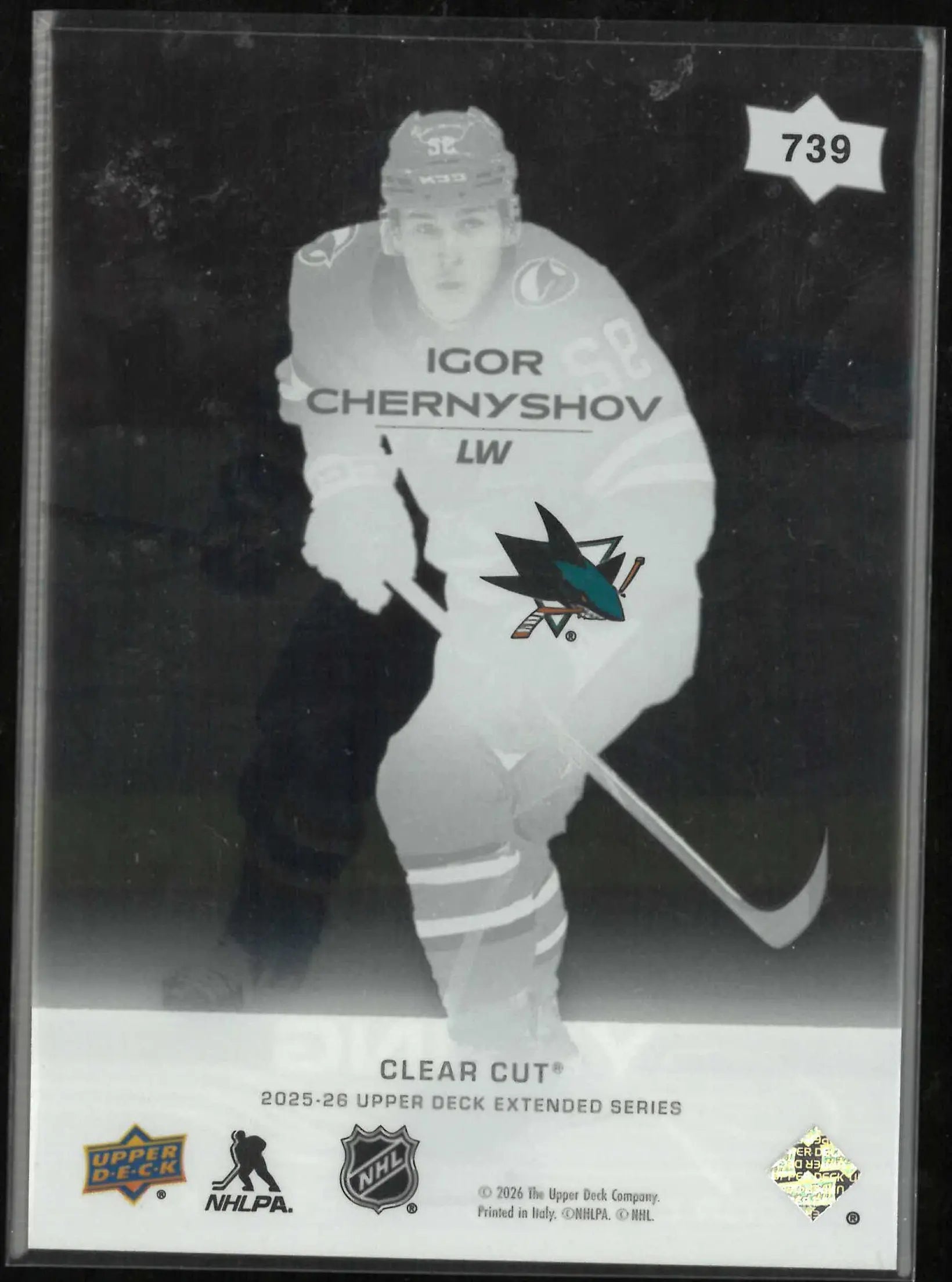 2025-26 Upper Deck #739 Igor Chernyshov Clear Cut Young Guns Rookie 
