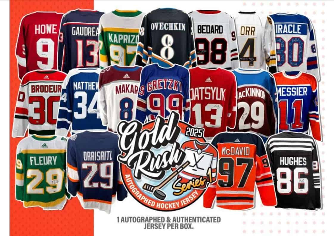 2025 Autographed Gold Rush Hockey Jersey Edition 1 