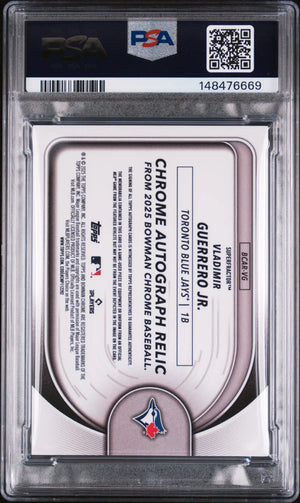 2025 Bowman Chrome Auto Patch Vladimir Guerrero JR. Super 1/1 PSA 8 Auto 10 