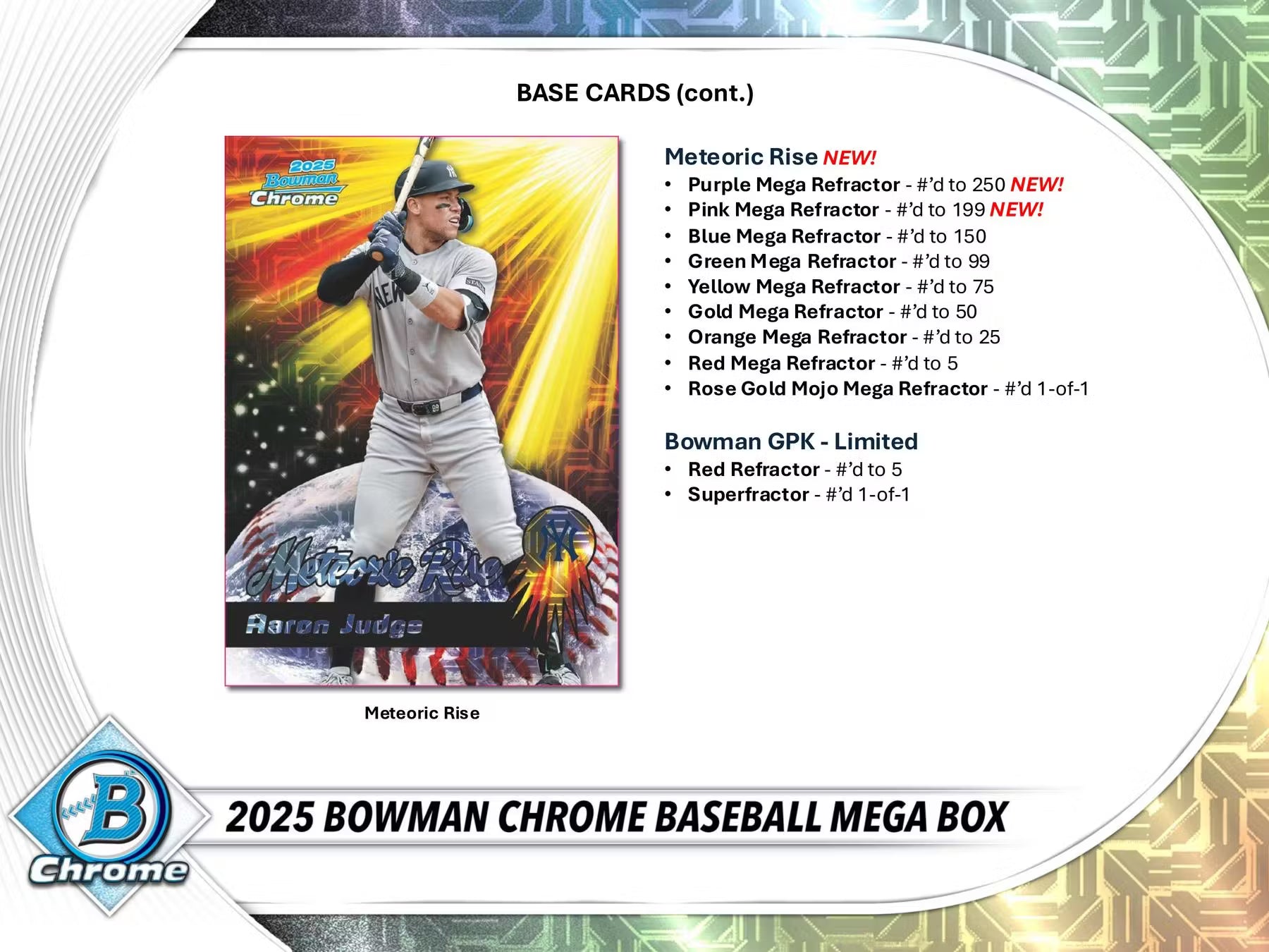 2025 Bowman Chrome Baseball Mega Box 