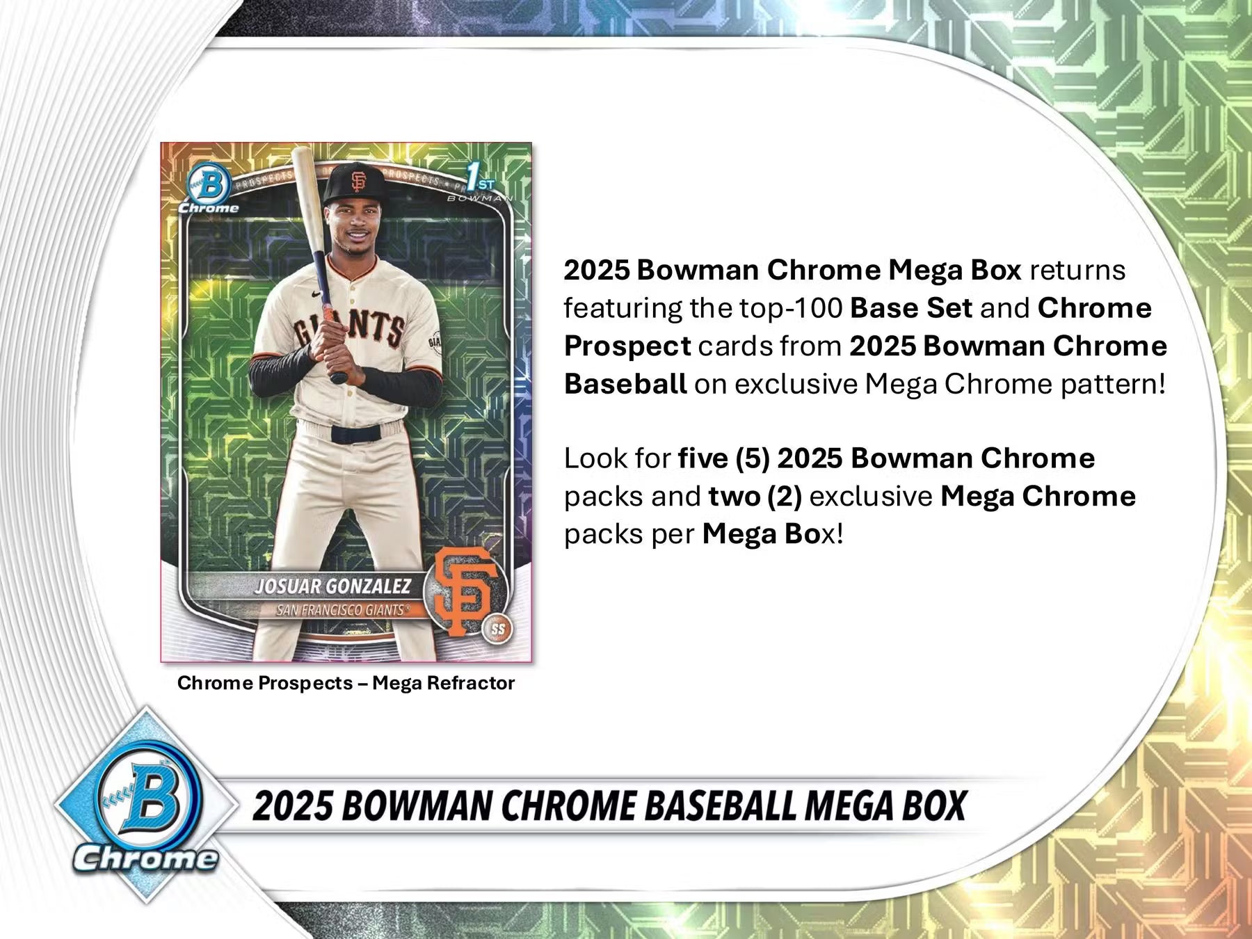 Buy 2025 Bowman Chrome Baseball Mega Box Online - Best Price