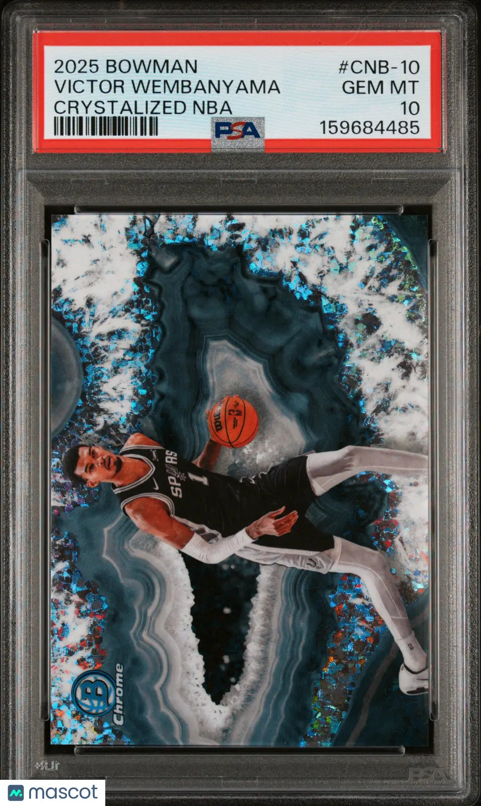 2025 Bowman Chrome Basketball Crystalized NBA Victor Wembanyama PSA 10 