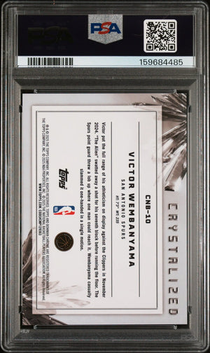 2025 Bowman Chrome Basketball Crystalized NBA Victor Wembanyama PSA 10 