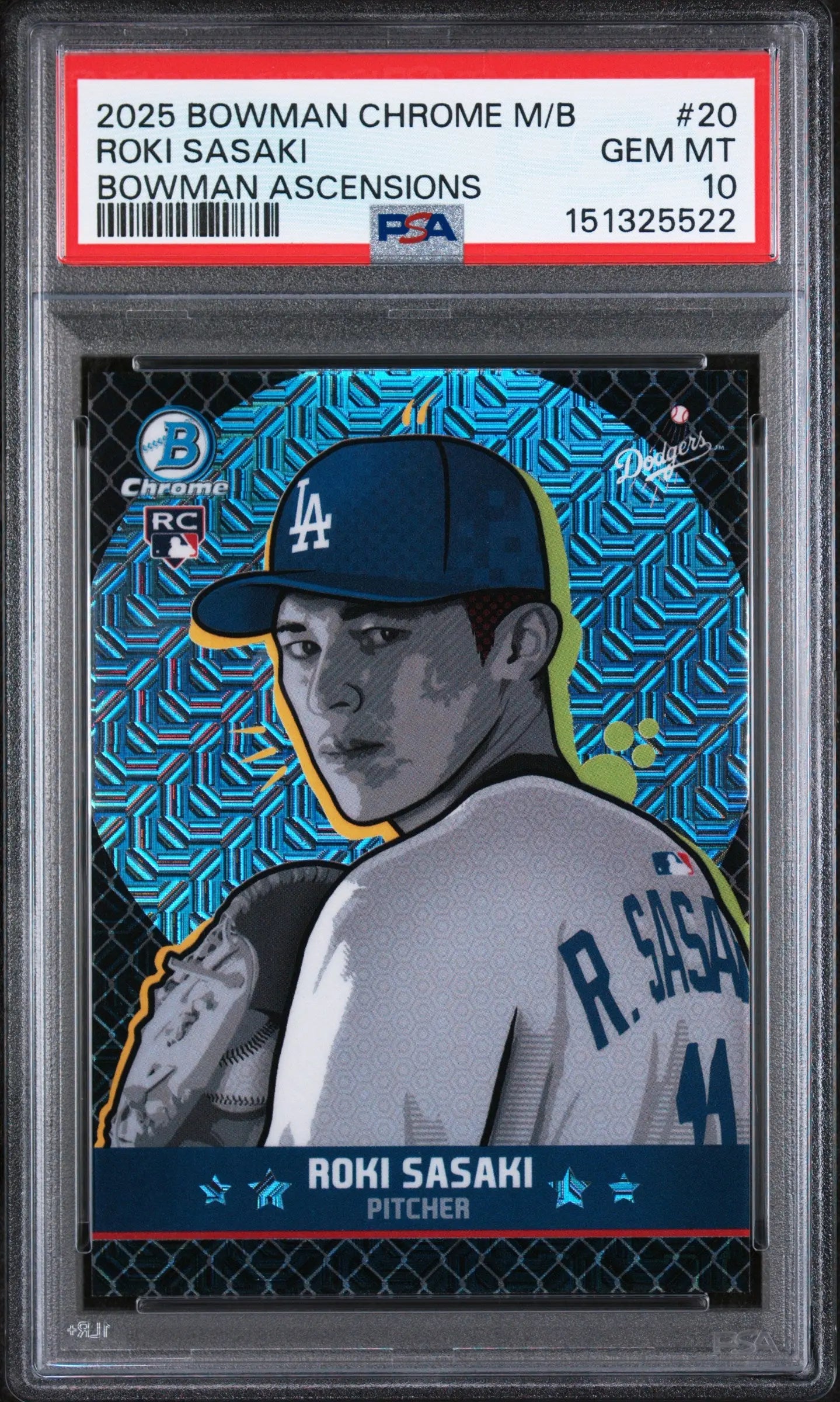 2025 Bowman Chrome Mega Box Bowman Rookie Ascensions Roki Sasaki RC PSA 10 
