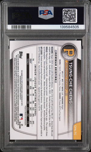 2025 Bowman Chrome Prospect Autographs Tsung-Che Cheng  Auto #CPATC PSA 10 
