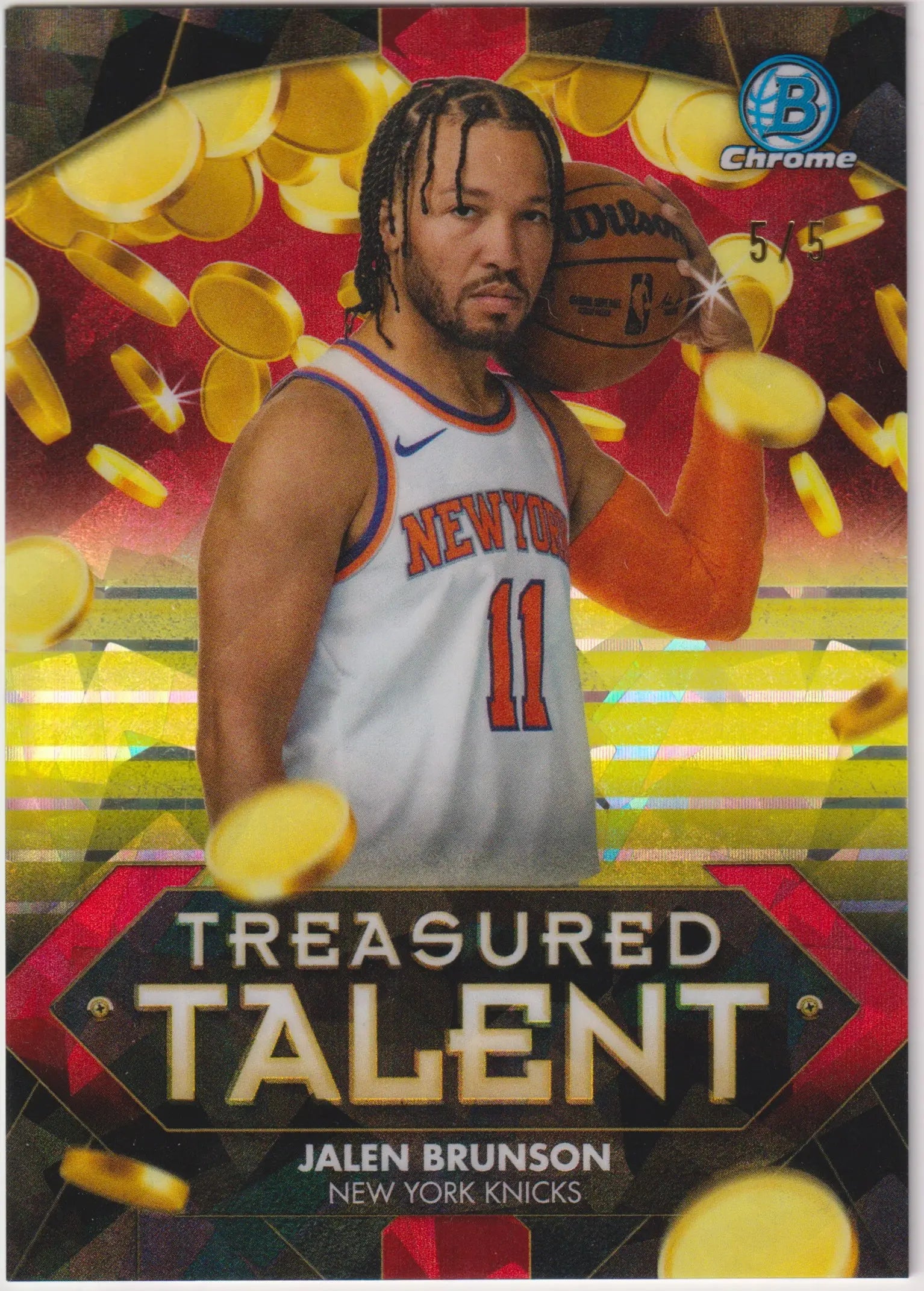 2025 Bowman Sapphire Treasured Talents Jalen Brunson 5/5 