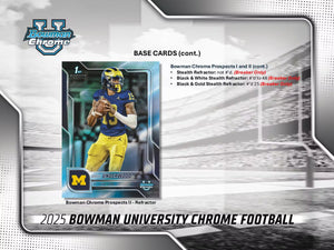 2025 Bowman University Chrome Football Breaker Delight Box 