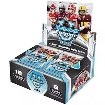 2025 Bowman University Chrome Football Hobby Jumbo Box 