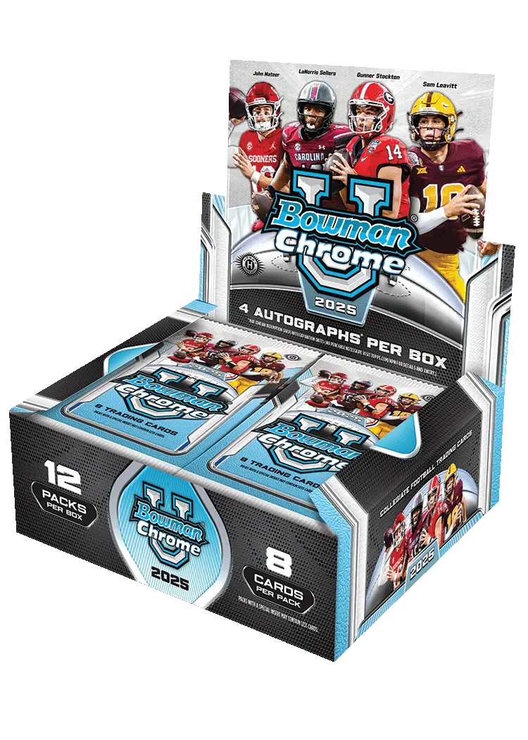 2025 Bowman University Chrome Football Hobby Jumbo Box 