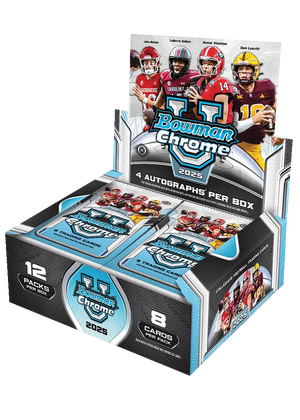 2025 Bowman University Chrome Football Hobby Jumbo Box 