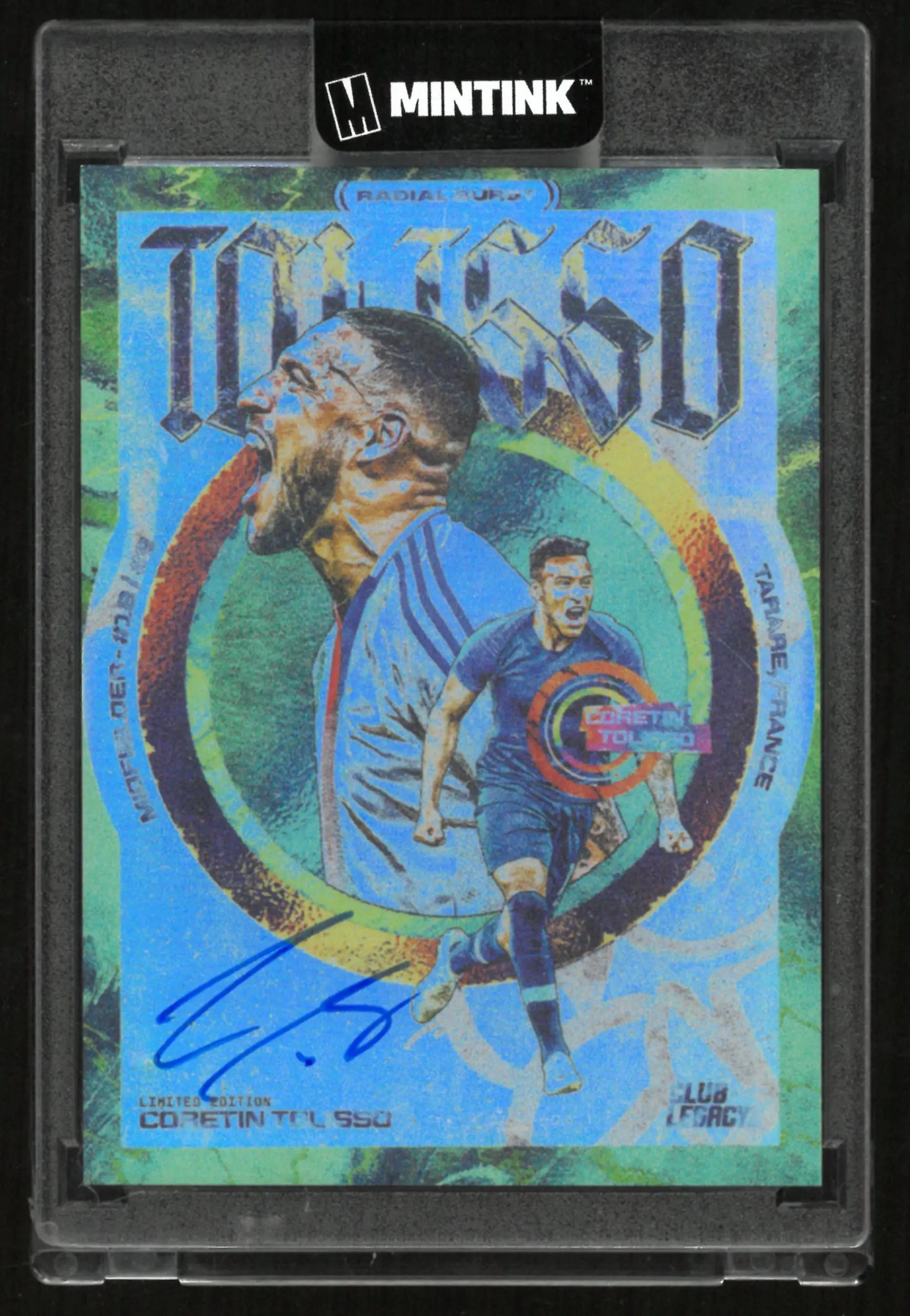 2025 Club Legacyz Corentin Tolisso Radial Burst Hexagon Pulse Auto /75 