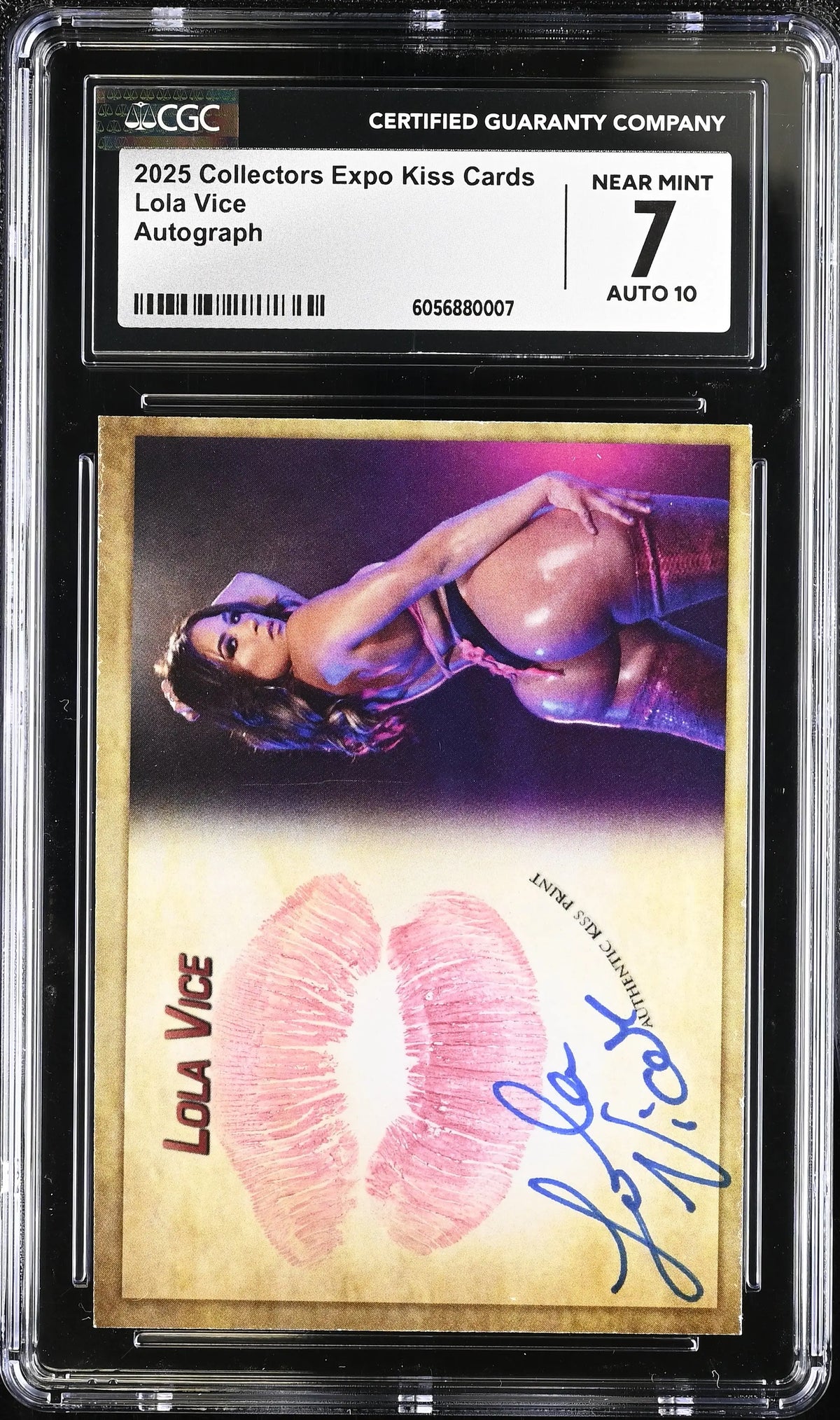 2025 Collectors Expo Autograph Lola Vice Auto Kiss Card CGC 7 Auto 10 