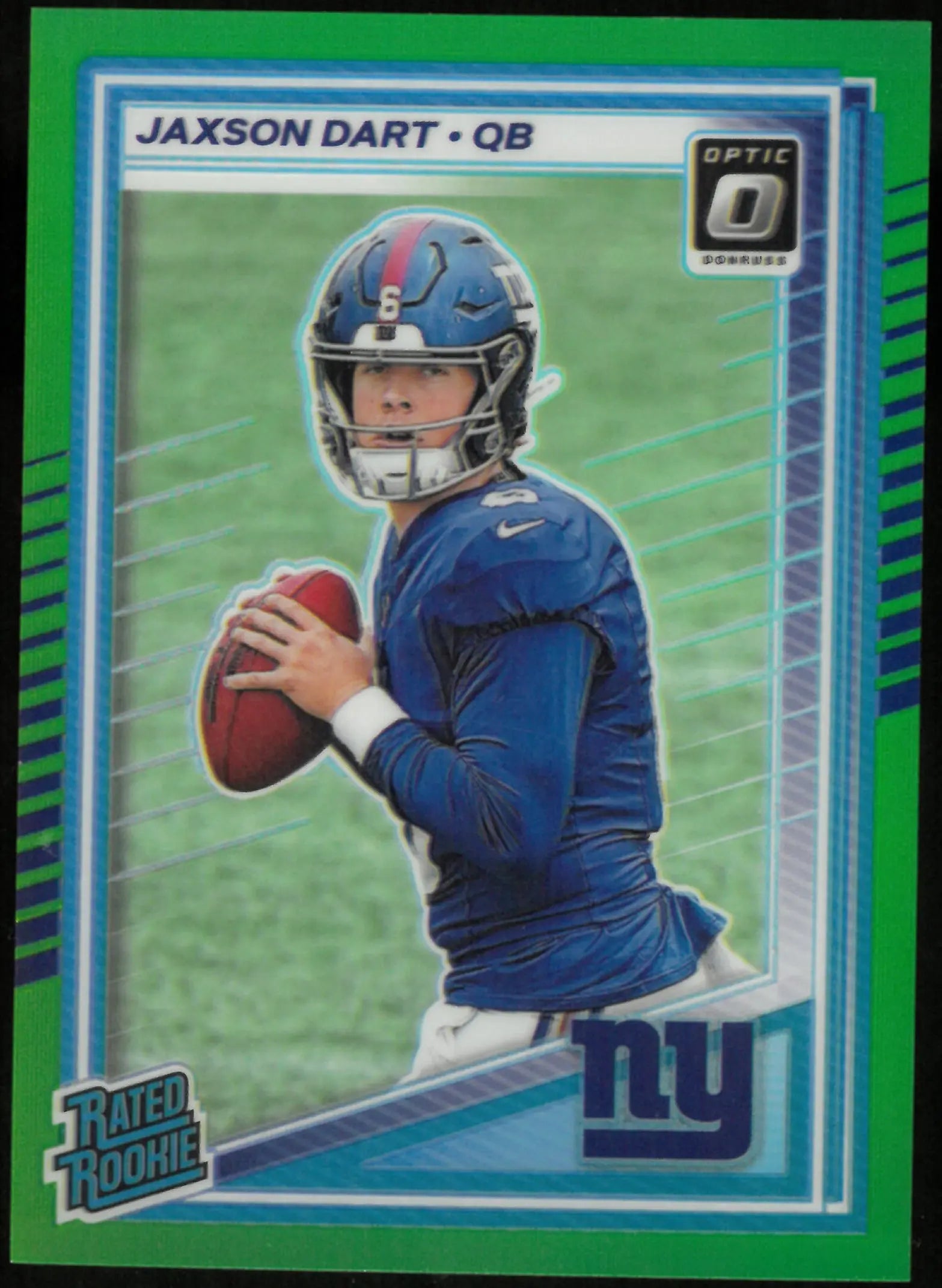 2025 Donruss Optic Football Jaxson Dart Lime Green Rated Rookie RC /199 