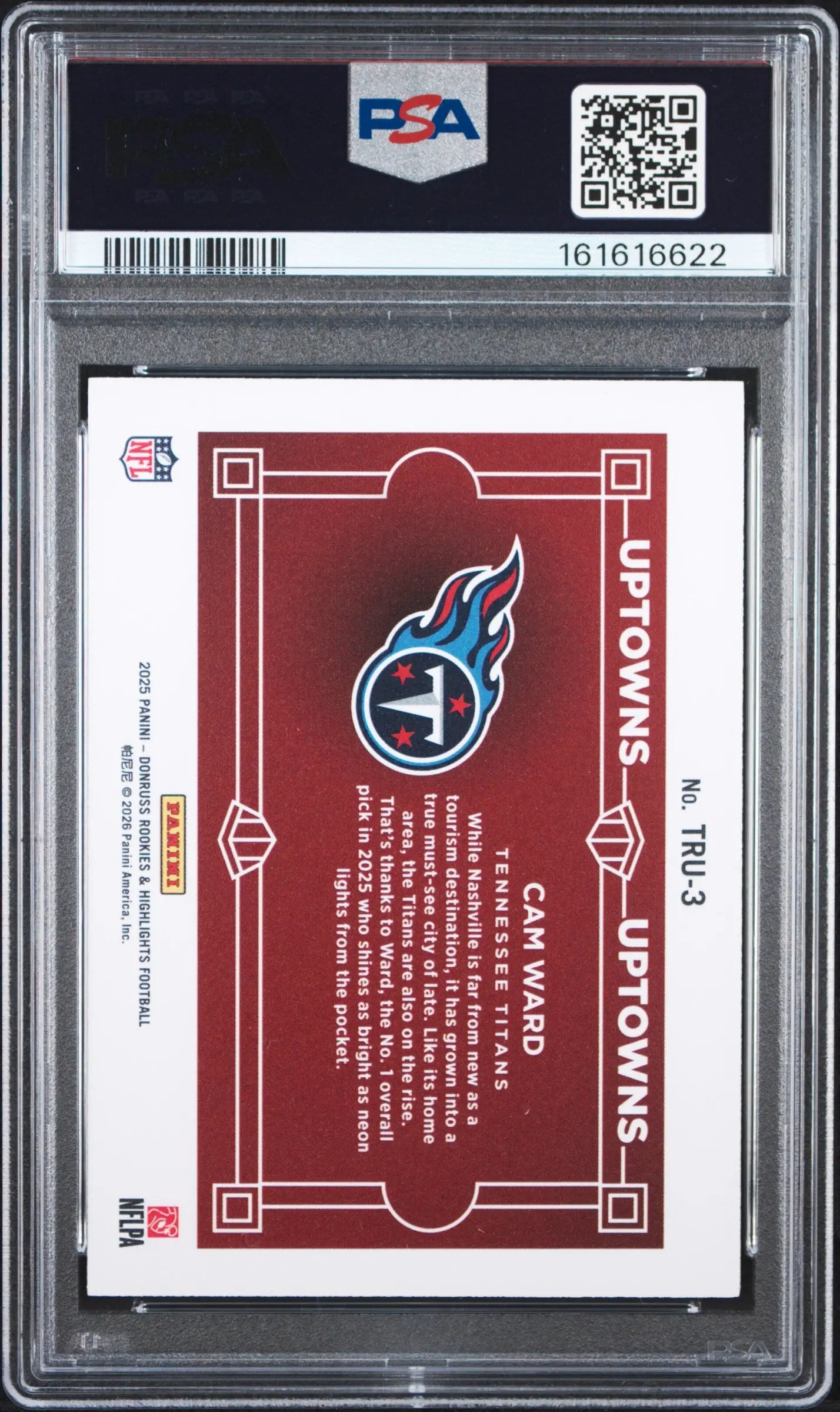 2025 Donruss Rookies & Highlights The Rookies Uptowns Cam Ward RC PSA 9 