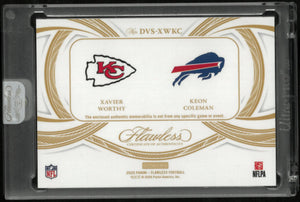 2025 Flawless Football Worthy Coleman Dual Veteran Shields 1/1 