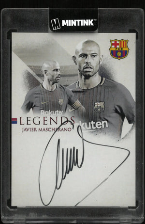 2025 Futera Autograph Javier Mascherano Barcelona Legends Auto /4 