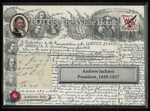 2025 Historic Autograph POTUS: The White House Written Word Relic Andrew Jackson President 